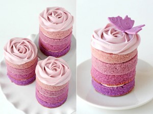 ombre mini cakes