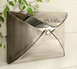 pottery barn envelope mailbox