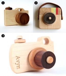 wooden toy cameras